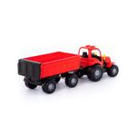 Jucarii, Copii si Bebe - Jucarii si jocuri - Vehicule si jucarii cu telecomanda - Masinute - Tractor cu remorca - Hardy, 44 x 13 x 14 cm, Polesie - Infinity.ro