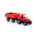 Jucarii, Copii si Bebe - Jucarii si jocuri - Vehicule si jucarii cu telecomanda - Masinute - Tractor cu remorca - Hardy, 44 x 13 x 14 cm, Polesie - Infinity.ro