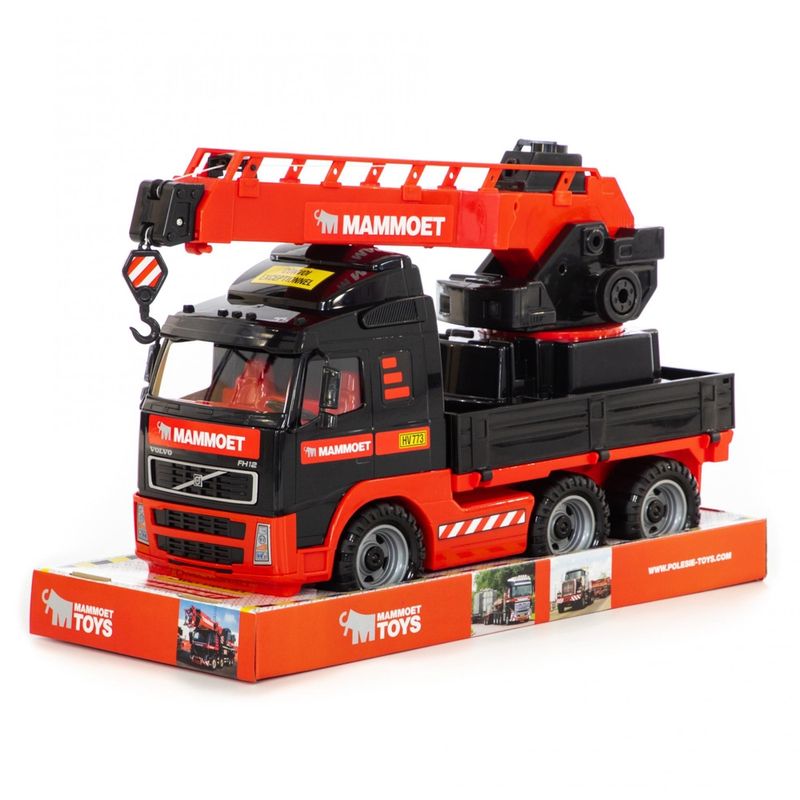 Jucarii, Copii si Bebe - Jucarii si jocuri - Vehicule si jucarii cu telecomanda - Utilaje constructie de jucarie - Camion cu macara - Mammoet, 49 x 19 x 31 cm, Polesie - Infinity.ro