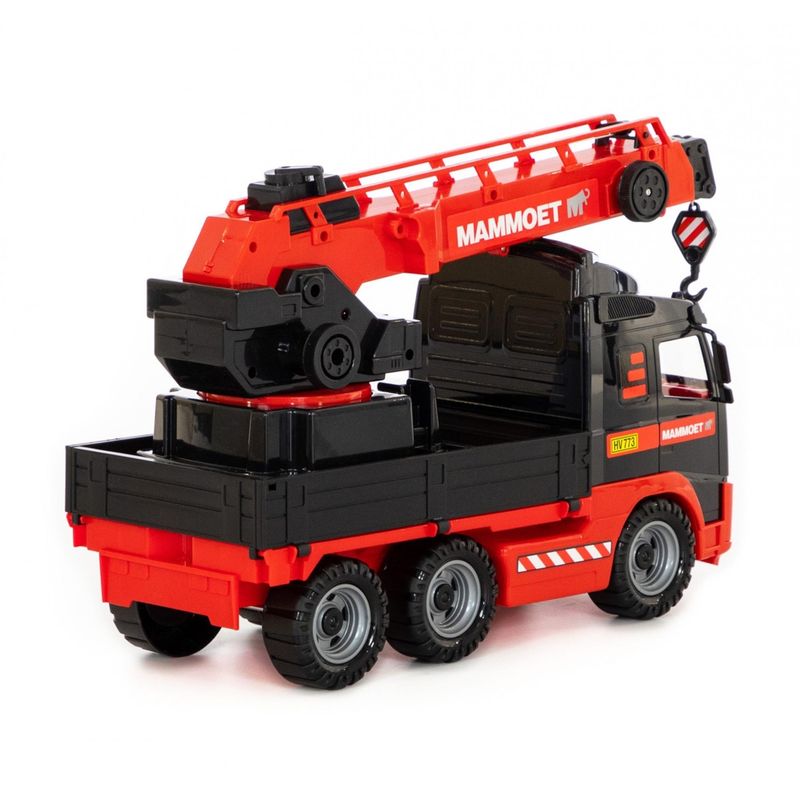 Jucarii, Copii si Bebe - Jucarii si jocuri - Vehicule si jucarii cu telecomanda - Utilaje constructie de jucarie - Camion cu macara - Mammoet, 49 x 19 x 31 cm, Polesie - Infinity.ro