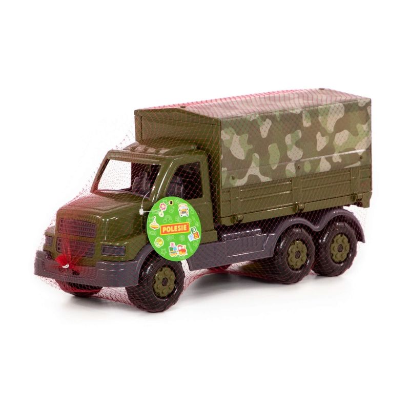 Jucarii, Copii si Bebe - Jucarii si jocuri - Vehicule si jucarii cu telecomanda - Masinute - Camion militar cu prelata - Gigant, 44 x 16 x 22 cm, Wader - Infinity.ro