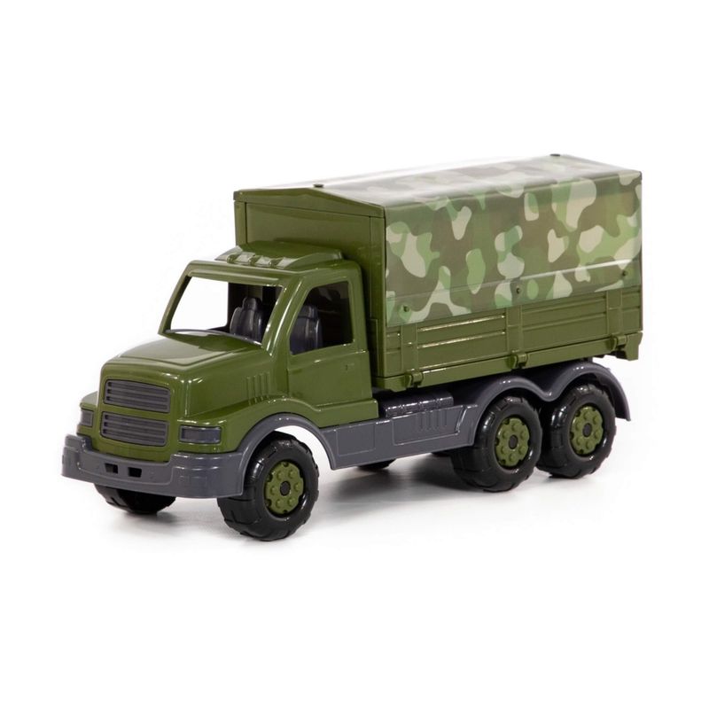 Jucarii, Copii si Bebe - Jucarii si jocuri - Vehicule si jucarii cu telecomanda - Masinute - Camion militar cu prelata - Gigant, 44 x 16 x 22 cm, Wader - Infinity.ro