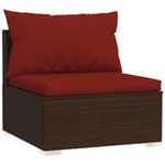 Casa si Gradina - Gradina si terasa - Mobilier exterior - Seturi mobila gradina - Set mobilier de gradina cu perne, 4 piese, maro, poliratan - Infinity.ro