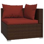 Casa si Gradina - Gradina si terasa - Mobilier exterior - Seturi mobila gradina - Set mobilier de gradina cu perne, 4 piese, maro, poliratan - Infinity.ro