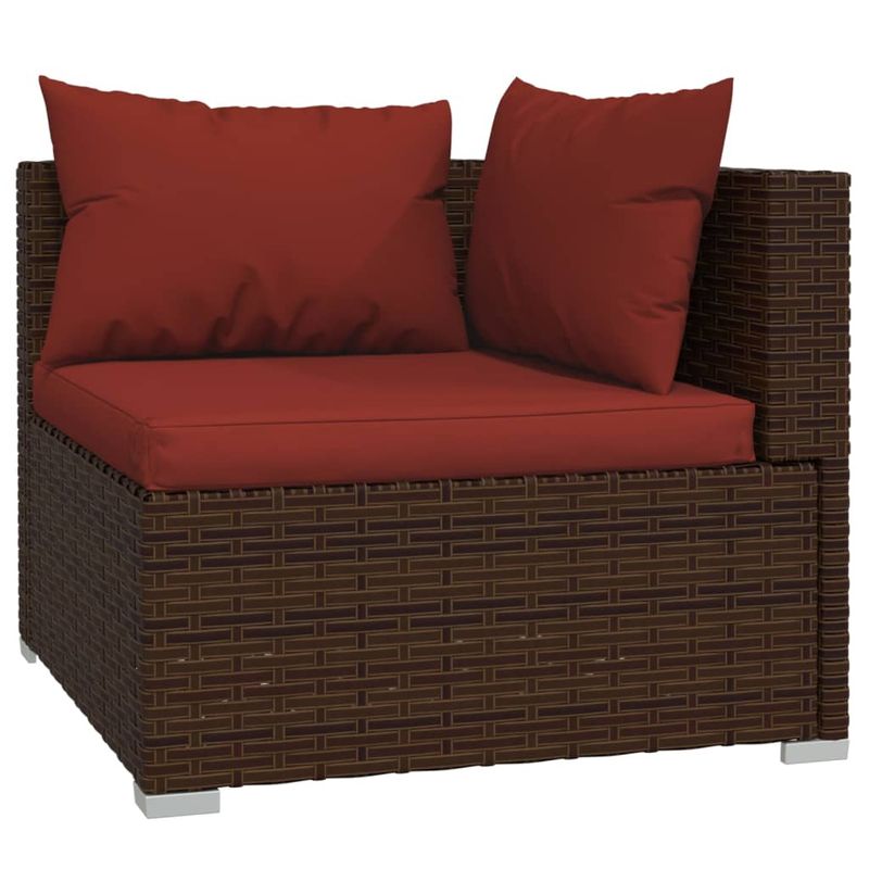 Casa si Gradina - Gradina si terasa - Mobilier exterior - Seturi mobila gradina - Set mobilier de gradina cu perne, 4 piese, maro, poliratan - Infinity.ro