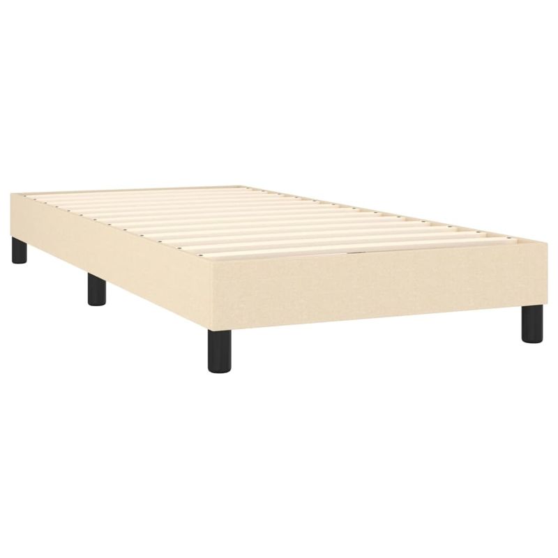 Casa si Gradina - Mobilier - Paturi si accesorii - Paturi - Pat box spring cu saltea, crem, 80x200 cm, textil - Infinity.ro