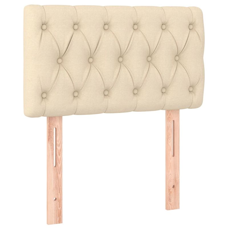Casa si Gradina - Mobilier - Paturi si accesorii - Paturi - Pat box spring cu saltea, crem, 80x200 cm, textil - Infinity.ro