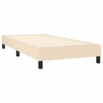 Casa si Gradina - Mobilier - Paturi si accesorii - Paturi - Pat box spring cu saltea, crem, 90x190 cm, textil - Infinity.ro