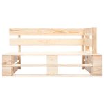 Casa si Gradina - Gradina si terasa - Mobilier exterior - Canapele si fotolii gradina - Otoman de gradina din paleti, coltar, lemn de pin tratat, model roșu carouri - Infinity.ro