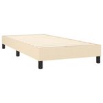 Casa si Gradina - Mobilier - Paturi si accesorii - Paturi - Pat cu arcuri, saltea si LED, crem, 90x190 cm, textil - Infinity.ro