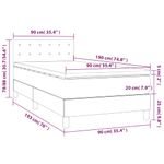 Casa si Gradina - Mobilier - Paturi si accesorii - Paturi - Pat cu arcuri, saltea si LED, crem, 90x190 cm, textil - Infinity.ro