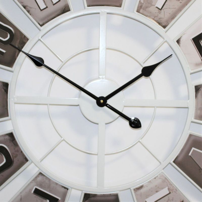 Casa si Gradina - Decoratiuni - Ceasuri - Ceas de perete metal 80cm alb - Infinity.ro