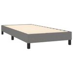 Casa si Gradina - Mobilier - Paturi si accesorii - Paturi - Pat box spring cu saltea, gri inchis, 90x200 cm, textil - Infinity.ro