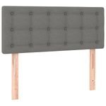 Casa si Gradina - Mobilier - Paturi si accesorii - Paturi - Pat box spring cu saltea, gri inchis, 90x200 cm, textil - Infinity.ro
