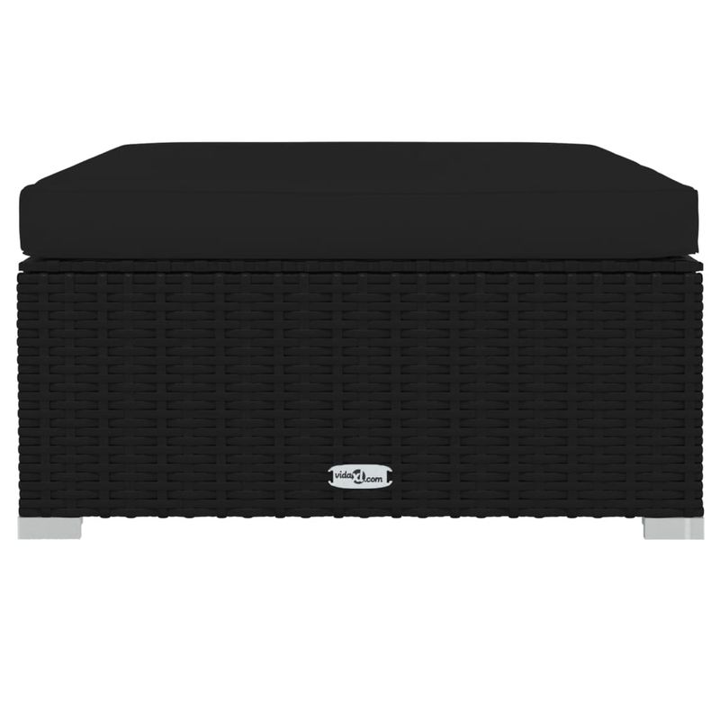 Casa si Gradina - Gradina si terasa - Mobilier exterior - Seturi mobila gradina - Set mobilier de gradina cu perne poliratan negru - Infinity.ro