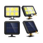 Casa si Gradina - Corpuri si surse de iluminat - Iluminat exterior - Lampi solare - Set 3 X Lampa Solara 120 LED-uri COB,Putere 30W,Senzor de Lumina/Miscare - Negru - Infinity.ro