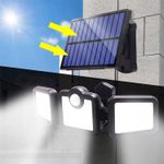 Casa si Gradina - Corpuri si surse de iluminat - Iluminat exterior - Lampi solare - Lampa Solara 171 COB LED,Putere 120 W,Panou Detasabil - Negru - Infinity.ro