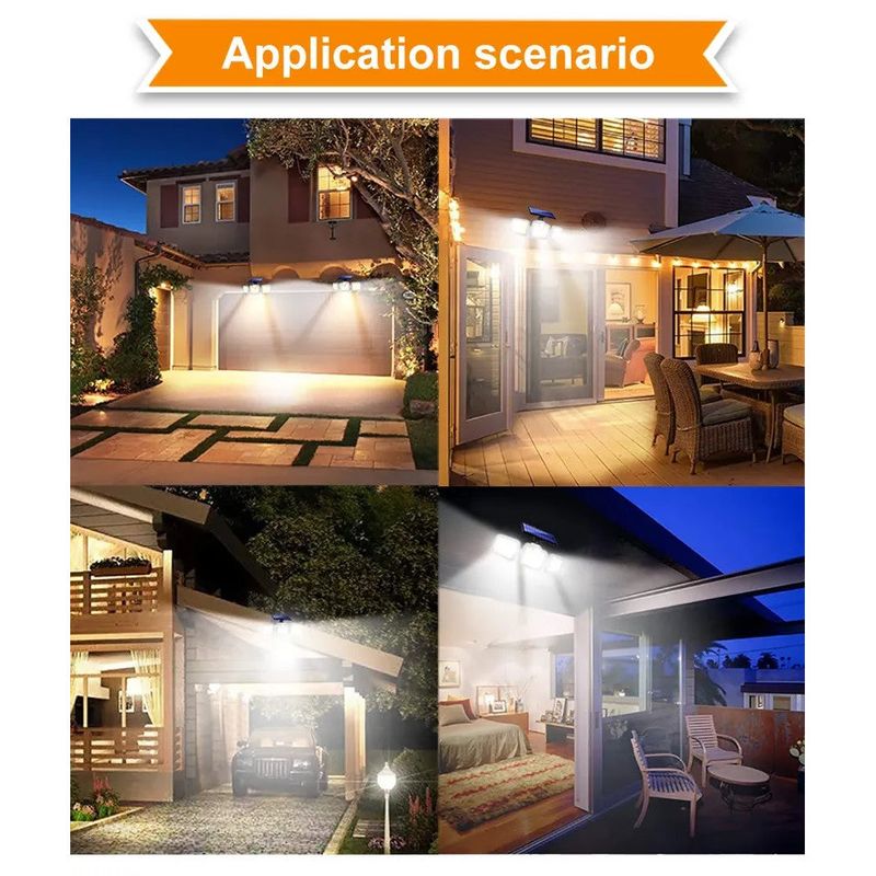 Casa si Gradina - Corpuri si surse de iluminat - Iluminat exterior - Lampi solare - Lampa Solara 171 COB LED,Putere 120 W,Panou Detasabil - Negru - Infinity.ro