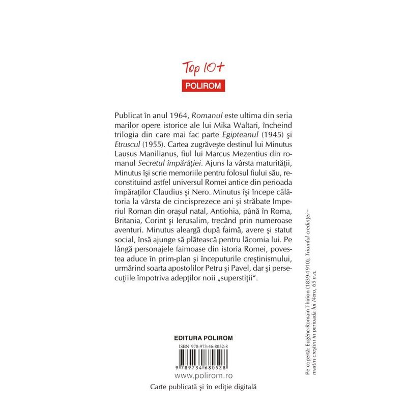 Carti si Birotica - Carti - Istorie - Romanul, Mika Waltari - Infinity.ro