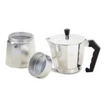 Casa si Gradina - Bucatarie si vesela - Vase pentru gatit - Espressoare pentru aragaz - Filtru de cafea Moka 150ml-3 Cafele,Pentru aragaz pe gaz si electric - Argintiu - Infinity.ro