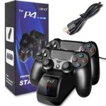 PC, gaming si accesorii - Gaming - Accesorii gaming - Accesorii console gaming - Statie de Incarcare Dubla,Welora, Pentru Controllere PS4, Incarcare Rapida - Negru - Infinity.ro