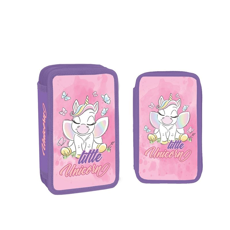 Carti si Birotica - Rechizite - Penare - Penar echipat, 2 fermoare, 29 piese, LITTLE UNICORN - S-COOL - Infinity.ro
