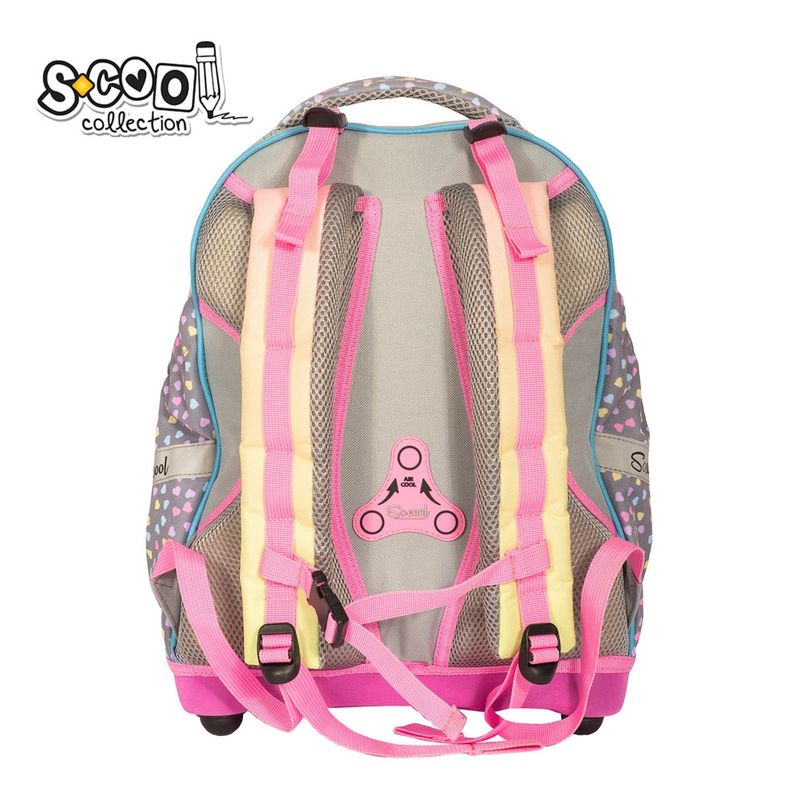 Carti si Birotica - Rechizite - Rucsacuri si genti scolare - Ghiozdan anatomic HAPPINESS, 38 x 39 x 19.5 cm - S-COOL - Infinity.ro