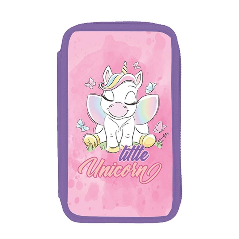 Carti si Birotica - Rechizite - Penare - Penar echipat, 2 fermoare, 29 piese, LITTLE UNICORN - S-COOL - Infinity.ro