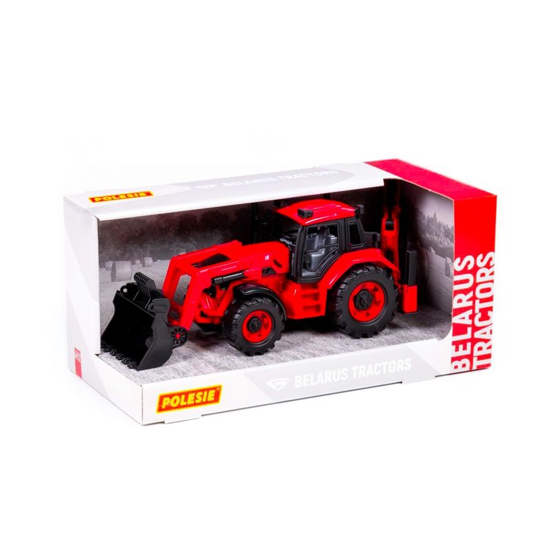 Jucarii, Copii si Bebe/Jucarii si jocuri/Vehicule si jucarii cu telecomanda/Masinute - Tractor-excavator cu incarcator, 31 x 15 x 14.5 cm, Polesie - Infinity.ro