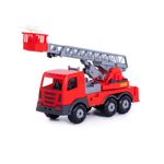 Jucarii, Copii si Bebe - Jucarii si jocuri - Vehicule si jucarii cu telecomanda - Masinute - Camion pompieri + elevator - Supertruck, 45 x 16.5 x 26 cm, Polesie - Infinity.ro