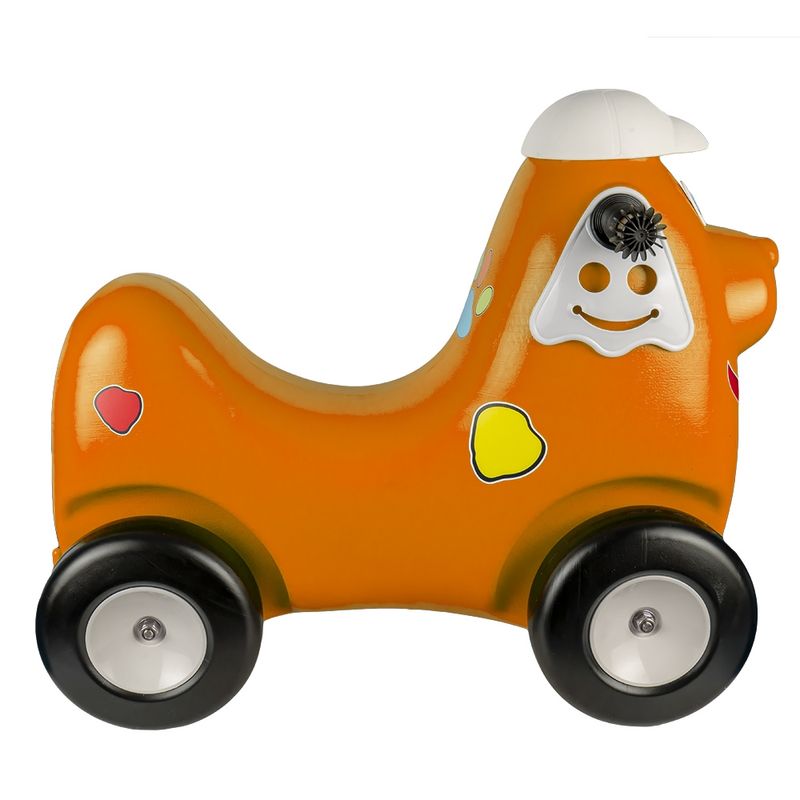 Jucarii, Copii si Bebe - Jucarii si jocuri - Jucarii de exterior - Masinute si vehicule pentru copii - Catel cu roti, portocaliu - ROBENTOYS - Infinity.ro