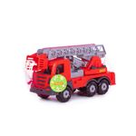Jucarii, Copii si Bebe - Jucarii si jocuri - Vehicule si jucarii cu telecomanda - Masinute - Camion pompieri + elevator - Supertruck, 45 x 16.5 x 26 cm, Polesie - Infinity.ro