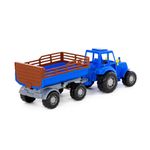 Jucarii, Copii si Bebe - Jucarii si jocuri - Vehicule si jucarii cu telecomanda - Masinute - Tractor cu remorca, 43.8 x 13.4 x 13.5 cm, Polesie - Infinity.ro