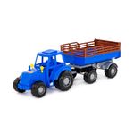 Jucarii, Copii si Bebe - Jucarii si jocuri - Vehicule si jucarii cu telecomanda - Masinute - Tractor cu remorca, 43.8 x 13.4 x 13.5 cm, Polesie - Infinity.ro