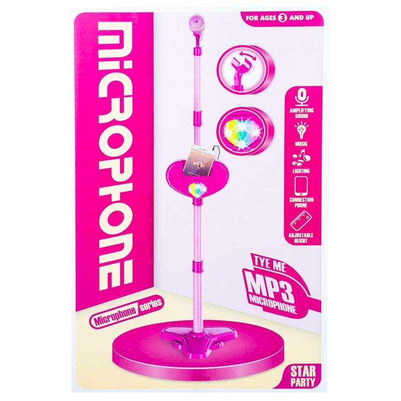 Jucarii, Copii si Bebe - Jucarii si jocuri - Jucarii de rol - Instrumente muzicale de jucarie - Microfon cu baterii si suport, pentru fete - Infinity.ro