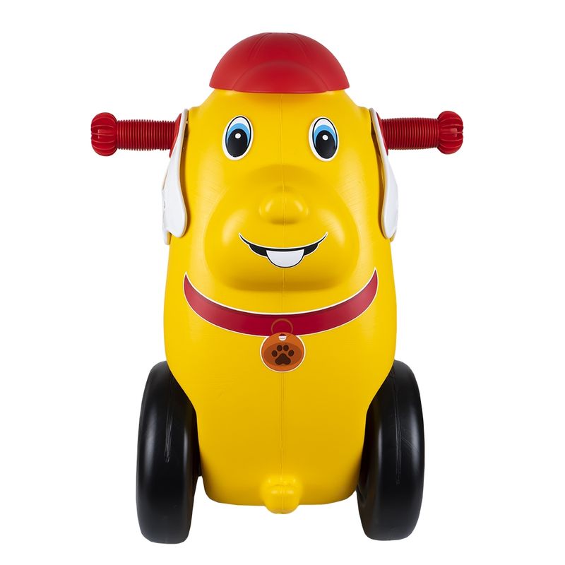 Jucarii, Copii si Bebe - Jucarii si jocuri - Jucarii de exterior - Masinute si vehicule pentru copii - Catel cu roti, galben - ROBENTOYS - Infinity.ro