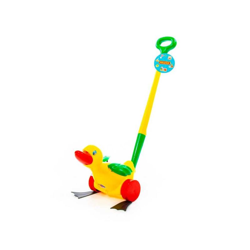 Jucarii, Copii si Bebe - Jucarii si jocuri - Jucarii bebelusi - Jucarii de tras/impins - Ratusca de impins, 60 x 18 x 26, Polesie - Infinity.ro