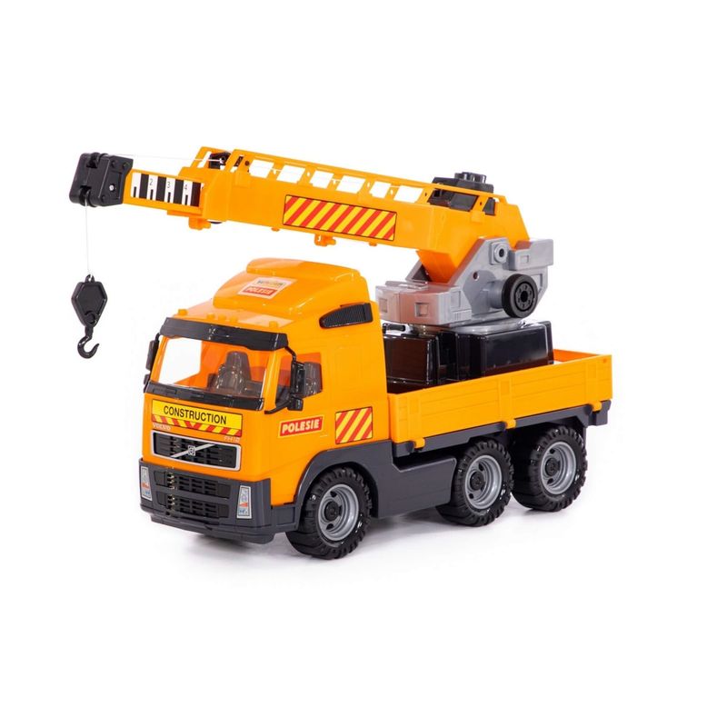 Jucarii, Copii si Bebe - Jucarii si jocuri - Vehicule si jucarii cu telecomanda - Utilaje constructie de jucarie - Camion cu macara - Volvo PowerTruck, 72 x 19 x 32 cm, Wader - Infinity.ro