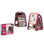 Jucarii, Copii si Bebe - Jucarii si jocuri - Jucarii & jocuri educative - Jucarii interactive - Tablita plastic pentru scris/desen cu suport carti, fete, 39.5 x 43.5 x 72 cm - Infinity.ro