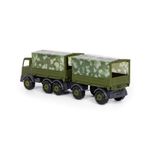 Jucarii, Copii si Bebe - Jucarii si jocuri - Vehicule si jucarii cu telecomanda - Masinute - Camion militar cu prelata si remorca - SuperTruck, 71 x 16 x 22 cm, - Infinity.ro