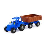 Jucarii, Copii si Bebe - Jucarii si jocuri - Vehicule si jucarii cu telecomanda - Masinute - Tractor cu remorca, 44.7 x 13.4 x 13.5 cm, Polesie - Infinity.ro