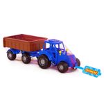 Jucarii, Copii si Bebe - Jucarii si jocuri - Vehicule si jucarii cu telecomanda - Masinute - Tractor cu remorca, 44.7 x 13.4 x 13.5 cm, Polesie - Infinity.ro