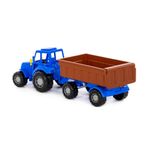 Jucarii, Copii si Bebe - Jucarii si jocuri - Vehicule si jucarii cu telecomanda - Masinute - Tractor cu remorca, 44.7 x 13.4 x 13.5 cm, Polesie - Infinity.ro