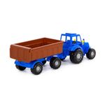 Jucarii, Copii si Bebe - Jucarii si jocuri - Vehicule si jucarii cu telecomanda - Masinute - Tractor cu remorca, 44.7 x 13.4 x 13.5 cm, Polesie - Infinity.ro