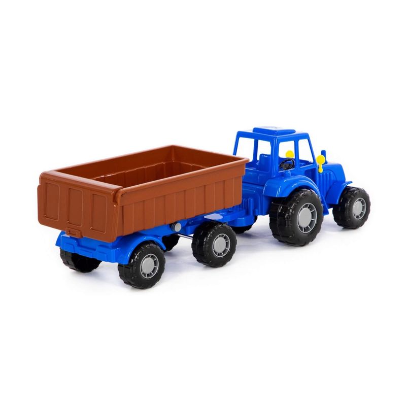 Jucarii, Copii si Bebe - Jucarii si jocuri - Vehicule si jucarii cu telecomanda - Masinute - Tractor cu remorca, 44.7 x 13.4 x 13.5 cm, Polesie - Infinity.ro