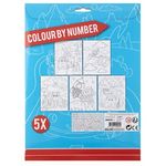 Jucarii, Copii si Bebe - Jucarii si jocuri - Jucarii & jocuri educative - Seturi pictura si desen - Pictura pe numere Racheta si Masina de pompieri, 5 pagini, A4, 10 culori - Infinity.ro