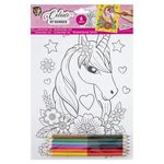 Jucarii, Copii si Bebe - Jucarii si jocuri - Jucarii & jocuri educative - Seturi pictura si desen - Desen pe numere Unicorn, A4, 6 pagini, 6 creioane duble - Infinity.ro