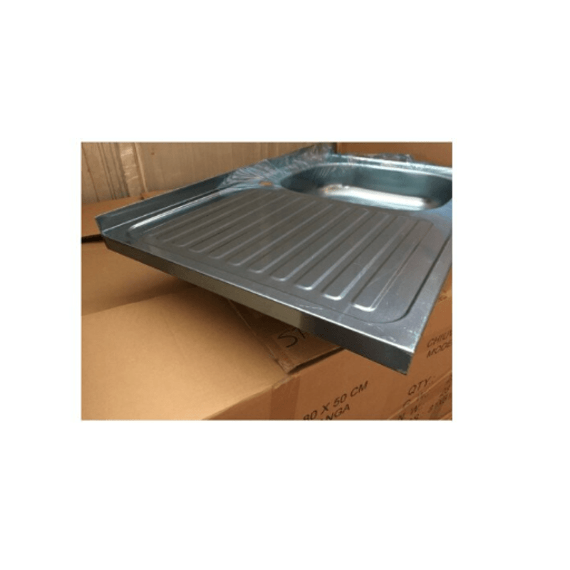 Casa si Gradina - Sanitare - Chiuveta bucatarie si accesorii - Chiuvete bucatarie - Chiuveta masca inox, cuva dreapta 80 x 50 cm cu sifon de scurgere G207 - Infinity.ro