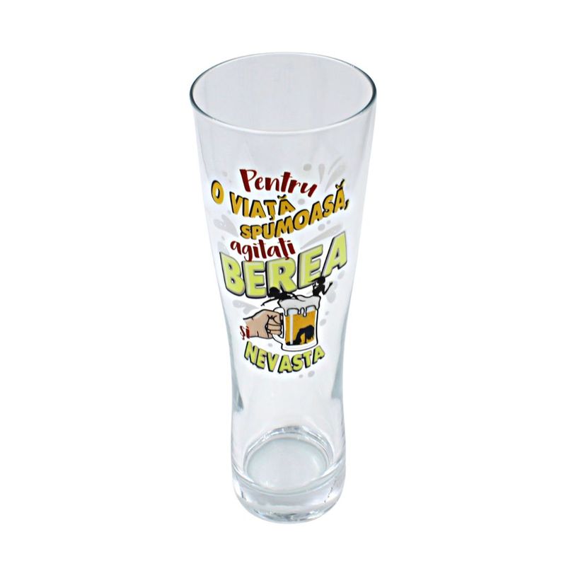 Casa si Gradina - Bucatarie si vesela - Cani si pahare - Pahare - Pahar pentru bere VIATA SPUMOASA 600ml - Infinity.ro