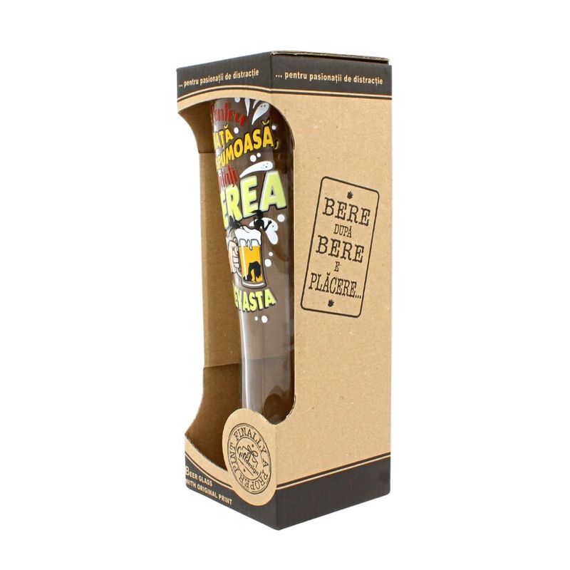 Casa si Gradina - Bucatarie si vesela - Cani si pahare - Pahare - Pahar pentru bere VIATA SPUMOASA 600ml - Infinity.ro